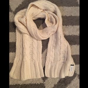 J. Crew Cable Knit Scarf - white